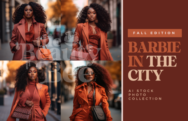 Barbie in the City - AI Photo Campaign Collection - Fall Edition - Orange Baddie Vibes Vo1 2