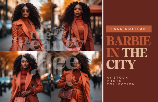 Barbie in the City – AI Photo Campaign Collection – Fall Edition – Orange Baddie Vibes